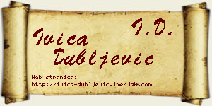 Ivica Dubljević vizit kartica